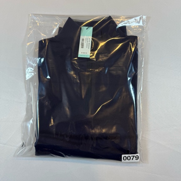 Peter Millar Excursionist Flex 1/4 Zip Sweater S Merino Wool Navy Blue NWT $368 - Picture 6 of 6